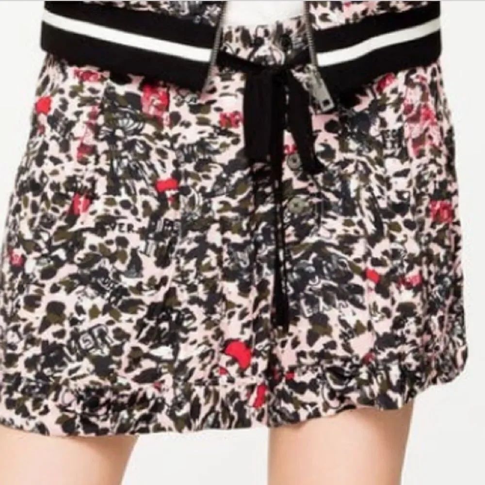 Zadig & Voltaire Sing Leopard Ohtake Short Pink Black